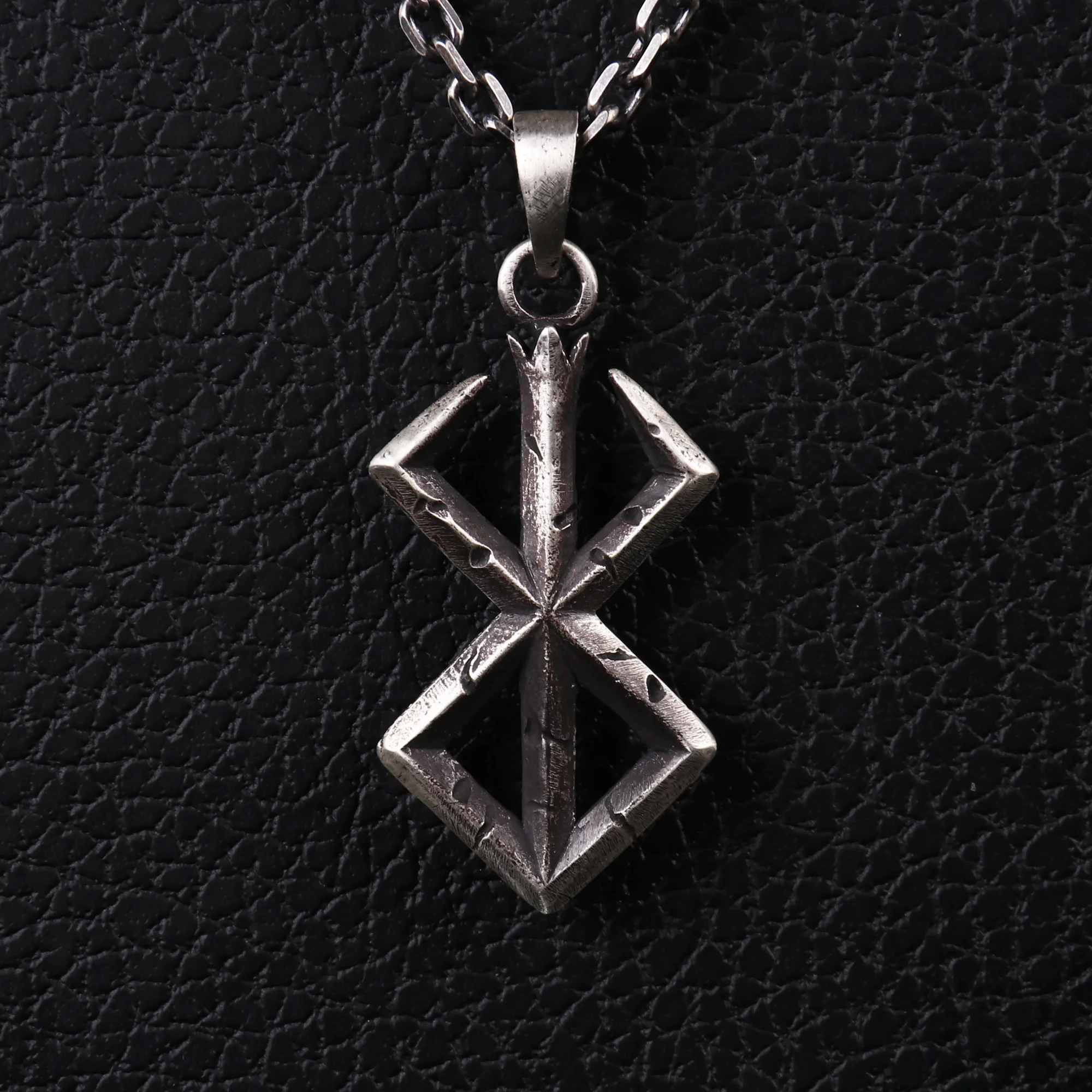 4cm Handmade 925 Sterling Silver Sacrifice Necklace Brand of Sacrifice Pendant LARP Jewelry Gift For Him