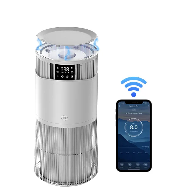 JH Smart Pet Air Purifier H13 HEPA+Activated Carbon PM2.5 Display Child Lock Tim