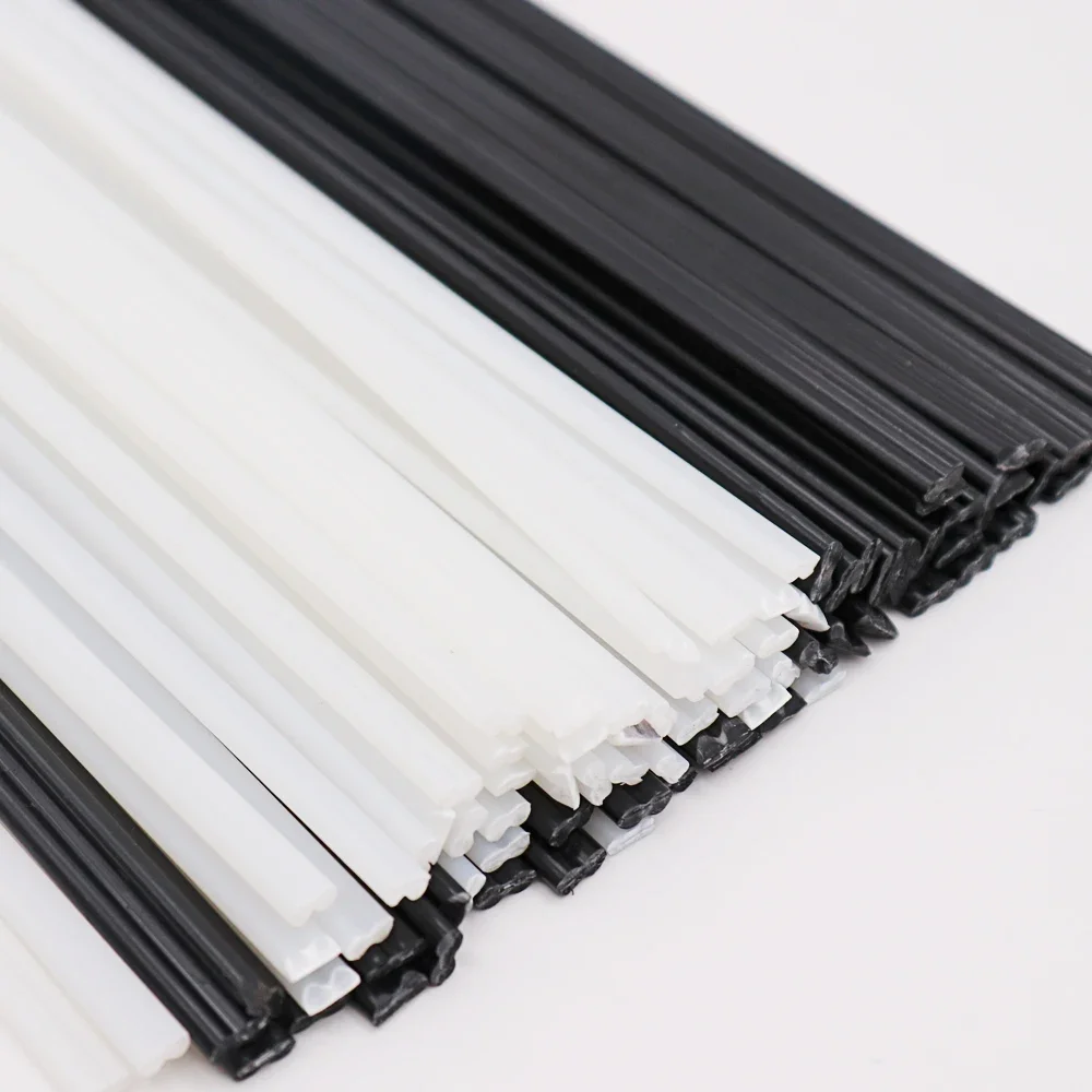 Welding Rods Plastic Welding Rods Black/White Length 25cm ABS Plastic Welding Rods for Car Bumper Repair Tools Hot Air Welder Machine Gun Synthetic Plastic Rod
