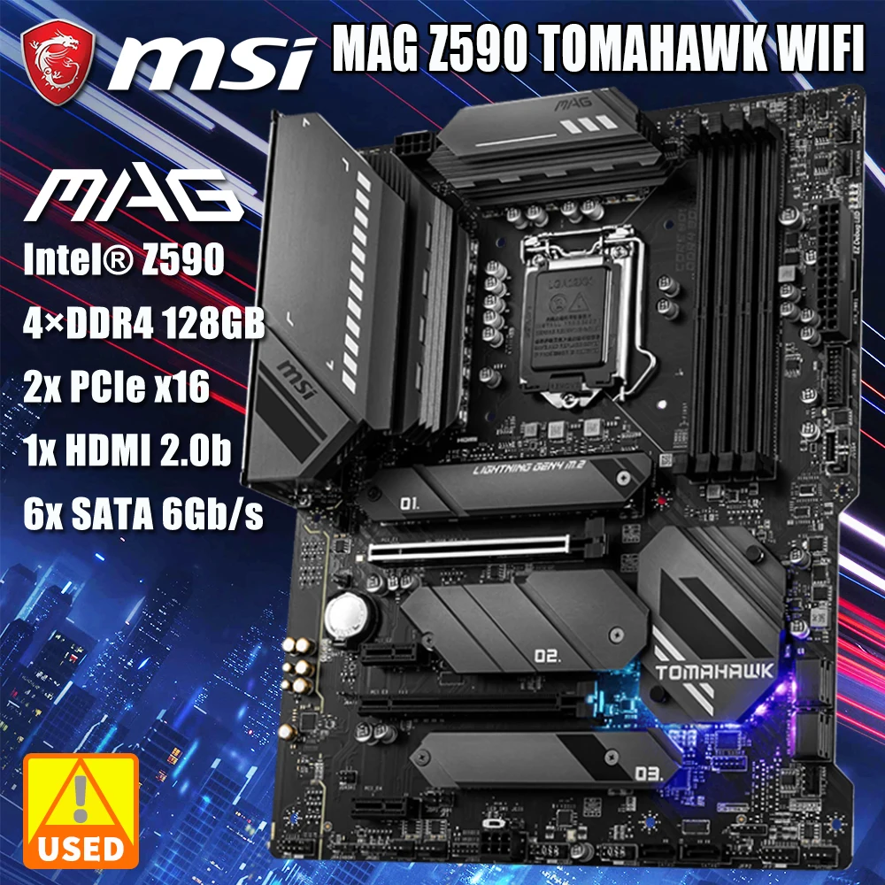 MSIMAGZ590TOMAHAWKWIFIMotherboardSupports10th11thGenIntel