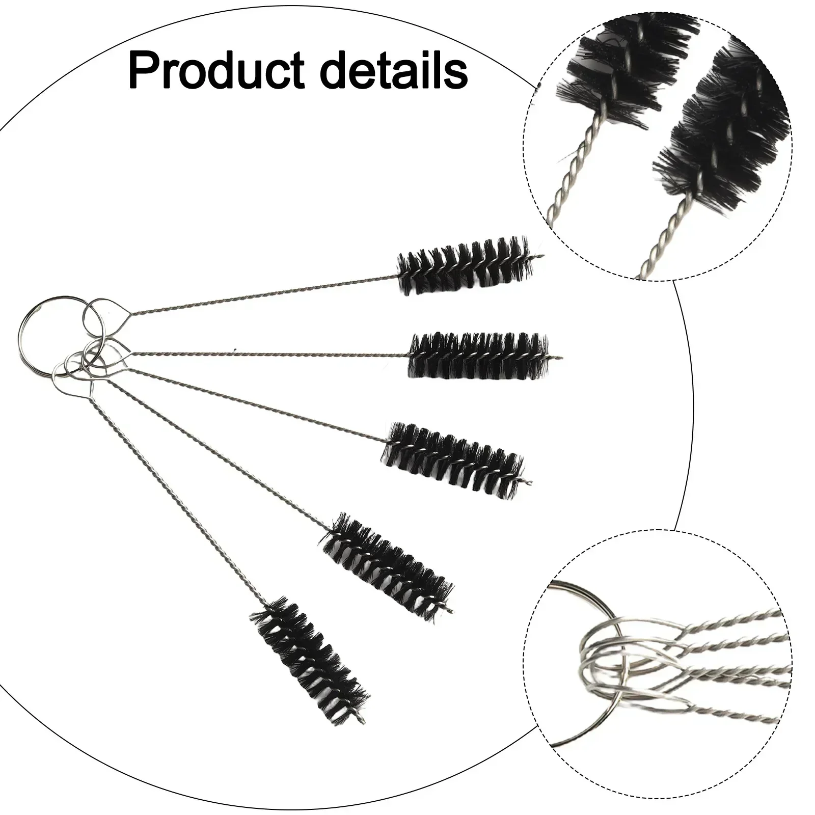 Washing Long Handle Tube Brush Multi-function Glass Flexible 2-5mm Household Bottle Cleaning Wire Stainless Steel