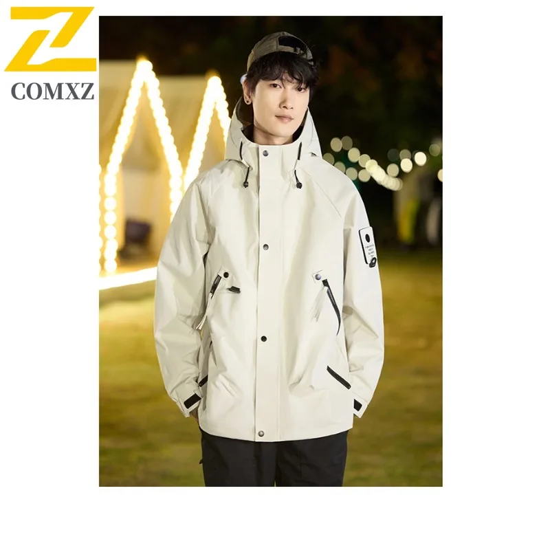 COMXZ Thickened Versatile Mens Jacket Mountaineering Multi Functional Coat Street Style Lightweight Winter Motorcycle Outerwear