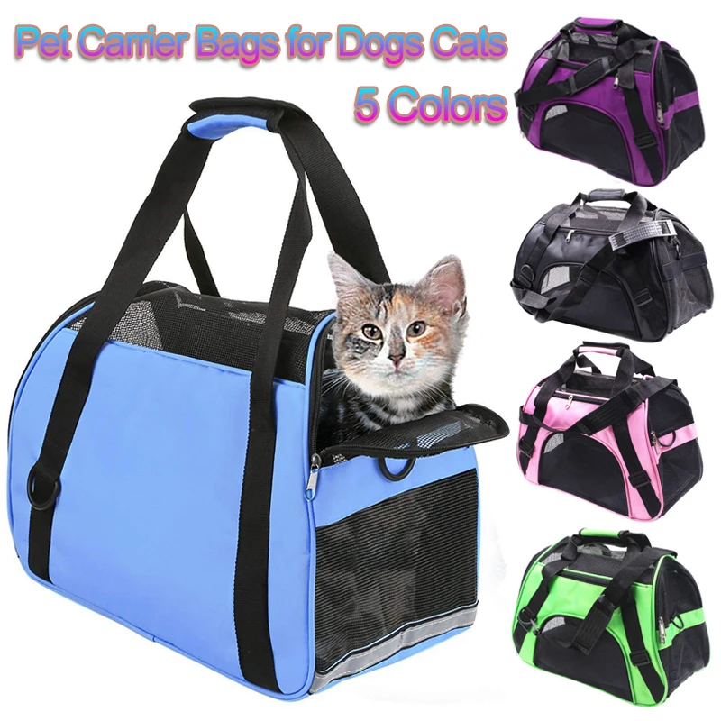 New Cat Dog Carrying Bags Softsided Pet Carrier Portable Bag Cat