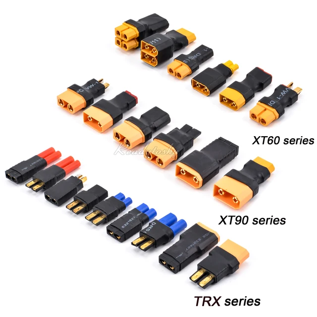 Adapter XT30 XT60 XT90 TRX T Plug Deans EC5 EC3  Female to Male HXT 4MM Connectors Plug RC Lipo Battery Control Parts DIY 1