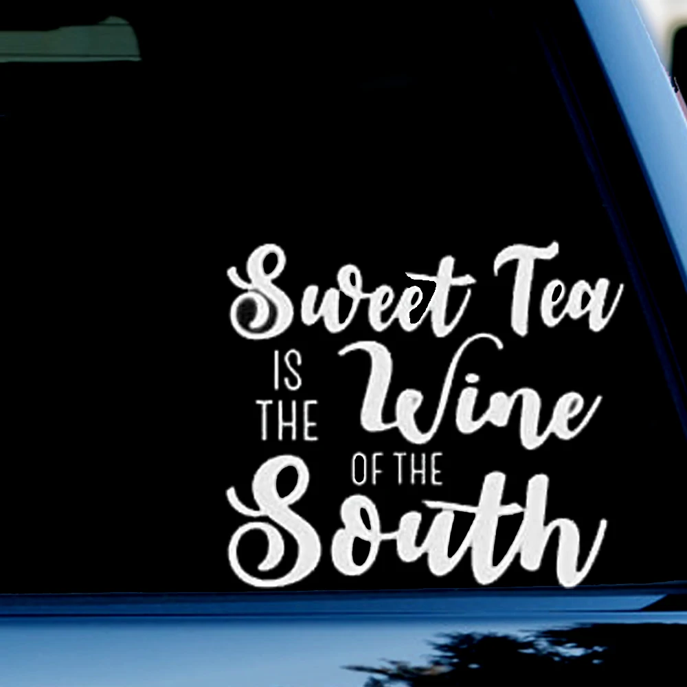 8-дюймовые (широкие) наклейки Sweet Tea is The Wine of South для автомобиля грузовика окна