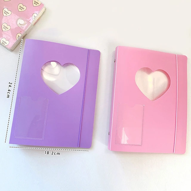 PVC Portable Folder Bag Sticker Holder Photo Album Name Card Collection 6  Hole Binder Planners Storage