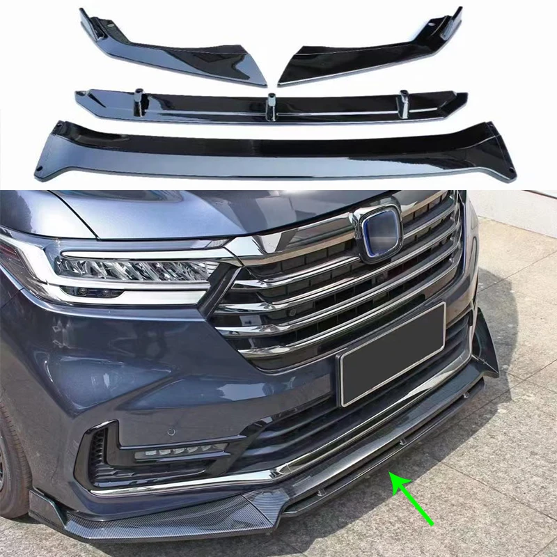 

Front Bumper Lip Spoiler Apron For Honda Odyssey 2021-2022 Car Exterior Parts Accessories Body Kit Skirt