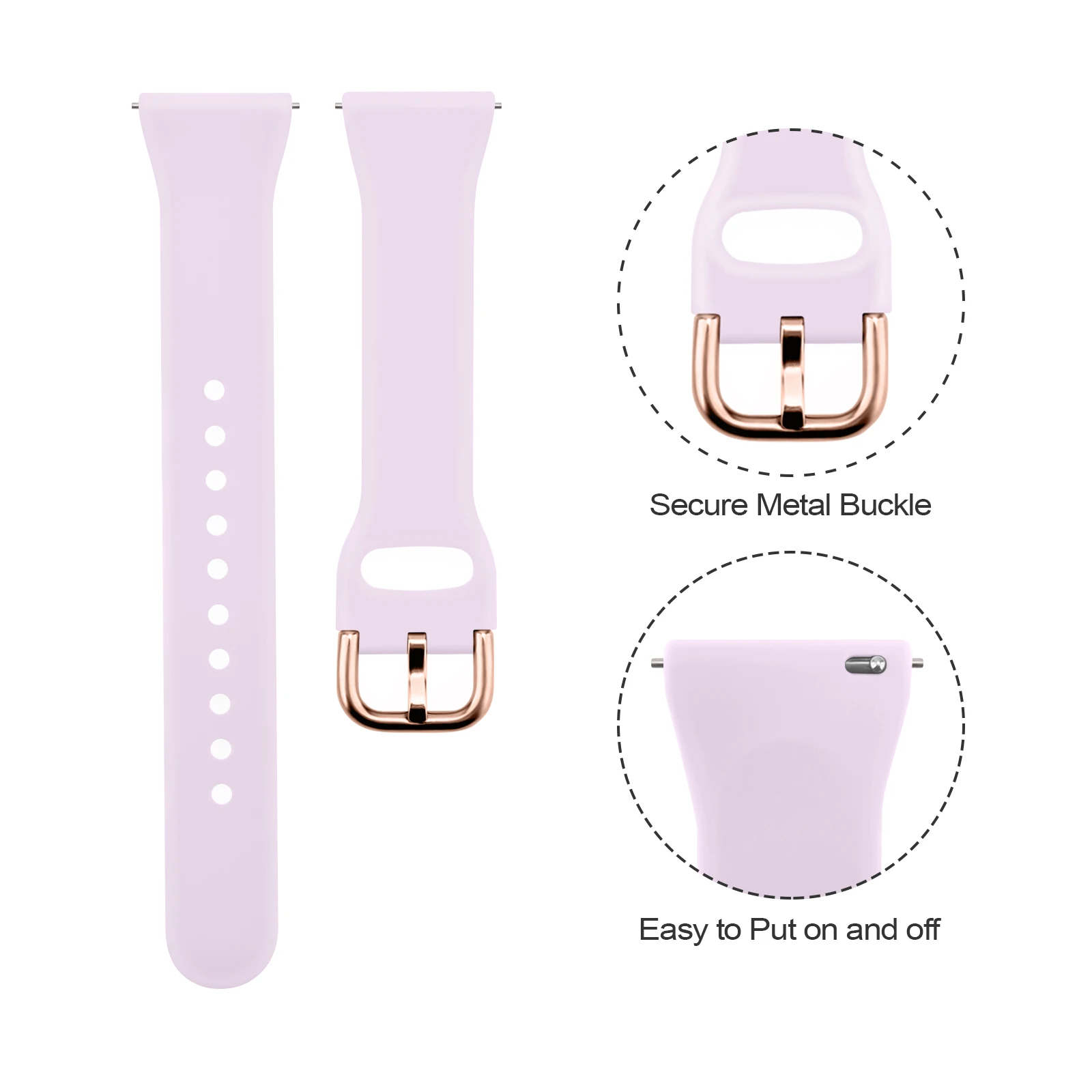 20mm Slim Replacement Watch Strap - Elegant and Versatile Design