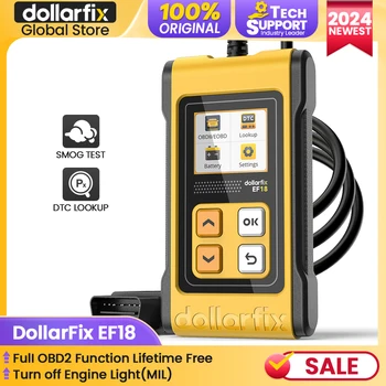 DollarFix EF18 OBD2 Scanner Automotive Car Diagnostic Tool ODB2 Code Reader Erase Error Codes O2 Sensor Readings OBD 2 Scanner 1