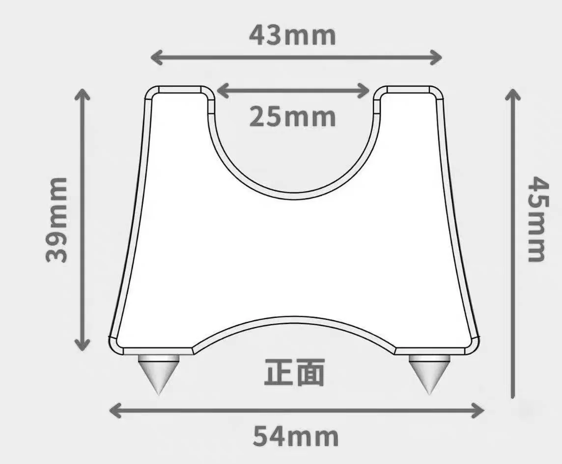 Neue 4-teilige Audiokabelhalterung aus Aluminiumlegierung, Lautsprecherkabelhalter, Netzkabelhalter, Audiokabelständer, HiFi-Spezialhalterung – Detail 7