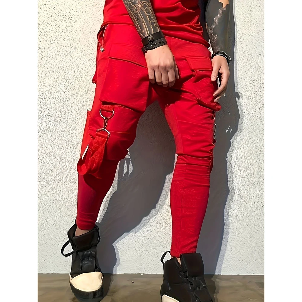 Men Cargo Pants Invisible Open Crotch Outdoor Sex  Autumn Fashion Hip Hop Casual Pants Sweatpants Erotic Trousers
