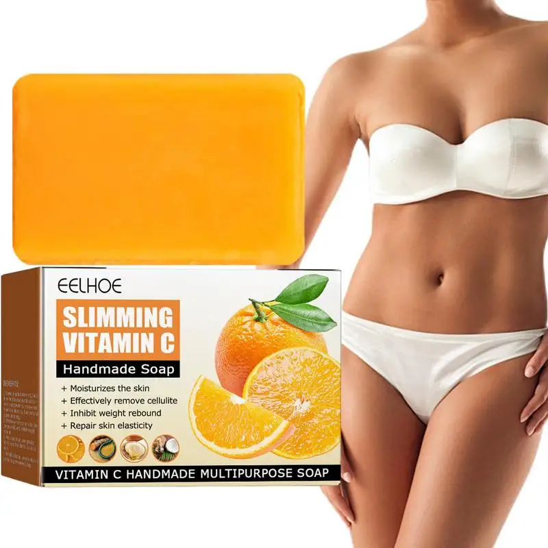 

100g Natural Slimming Soap Handmade Vitamin C Soap Belly Drainage Slimming Massage Soaps Natural Bar Soap For Losing Weight