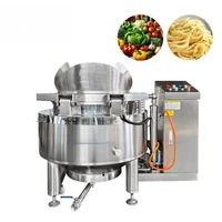 Marmite de Cuisson Industrielle avec Agitateur, Marmite Basculante Commerciale 100-600L, Marmite de Cuisson Entièrement Automatique pour Légumes et Fruits 4