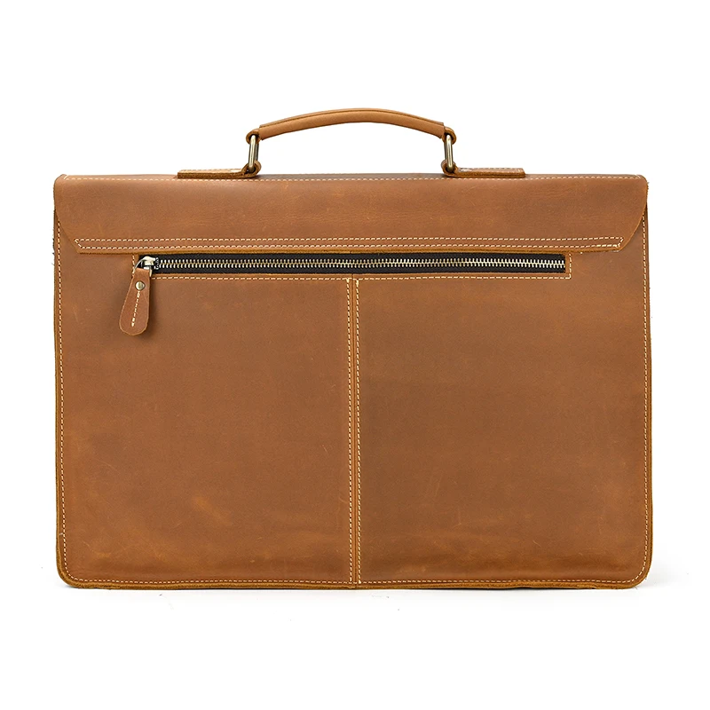 15.6 ” Large Capacity Leather Briefcase For Men