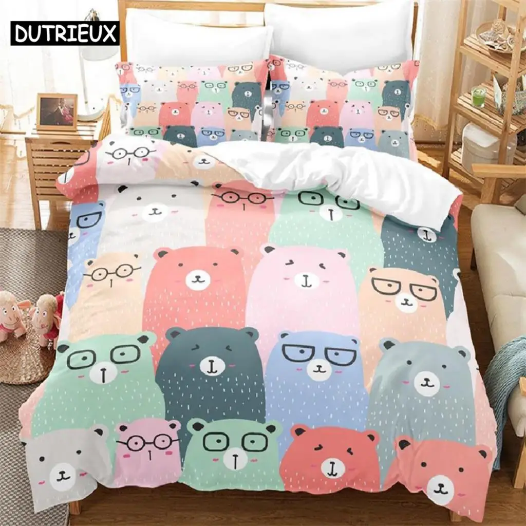 

2023 Kawaii Capybaras Bedding Set Single Twin Full Queen King Size Bed Set Aldult Kid Bedroom Duvetcover Sets 3D bed cover set