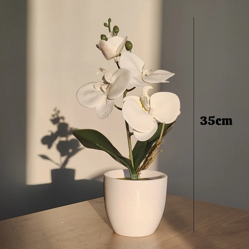 Bonsai Simulated Butterfly Orchid Artificial Potted Plant Desk - Image 6