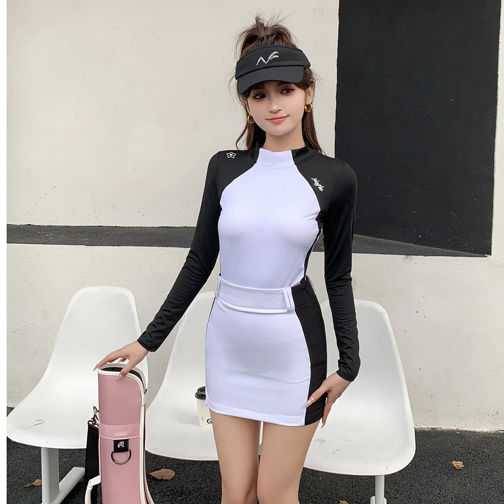 Autumn Golf Women's Slim Fit Wrinkle Resistant Short Skirt Outdoor Leisure Sports Set women tops