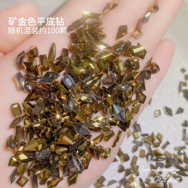 Aurora Nail Parts 3D Gems Nails Art Decoration Nail stone Nail Shaped Drill Rhinestones Mix Crystal Nail Art Accessories