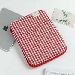 Shockproof Tablet Handbag Case, 11 - 13 Inch Premium Protection Sleeve for 13in (Checkered Red)