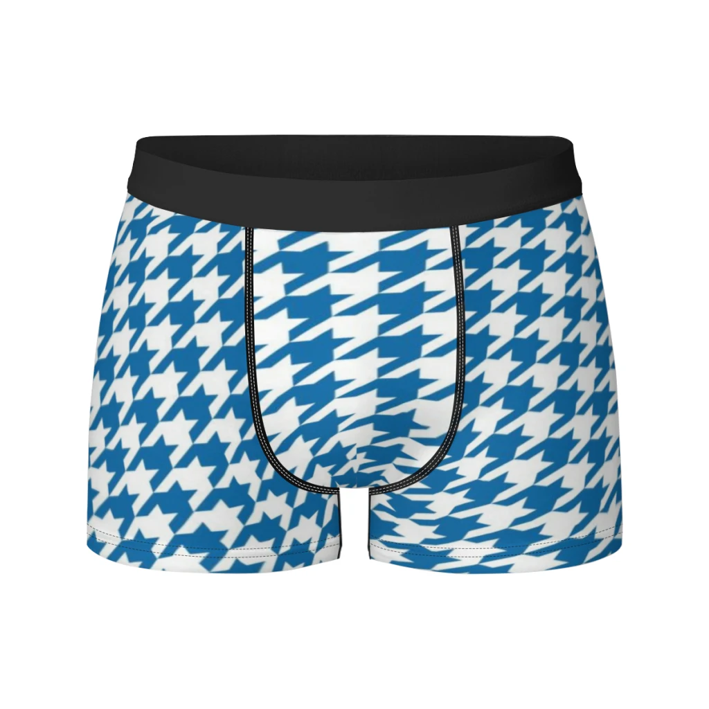 Ropa interior para hombre de seda de leche con diseño de pata de gallo, bóxer, calzoncillos para hombre, bragas para hombre, bóxers cortos