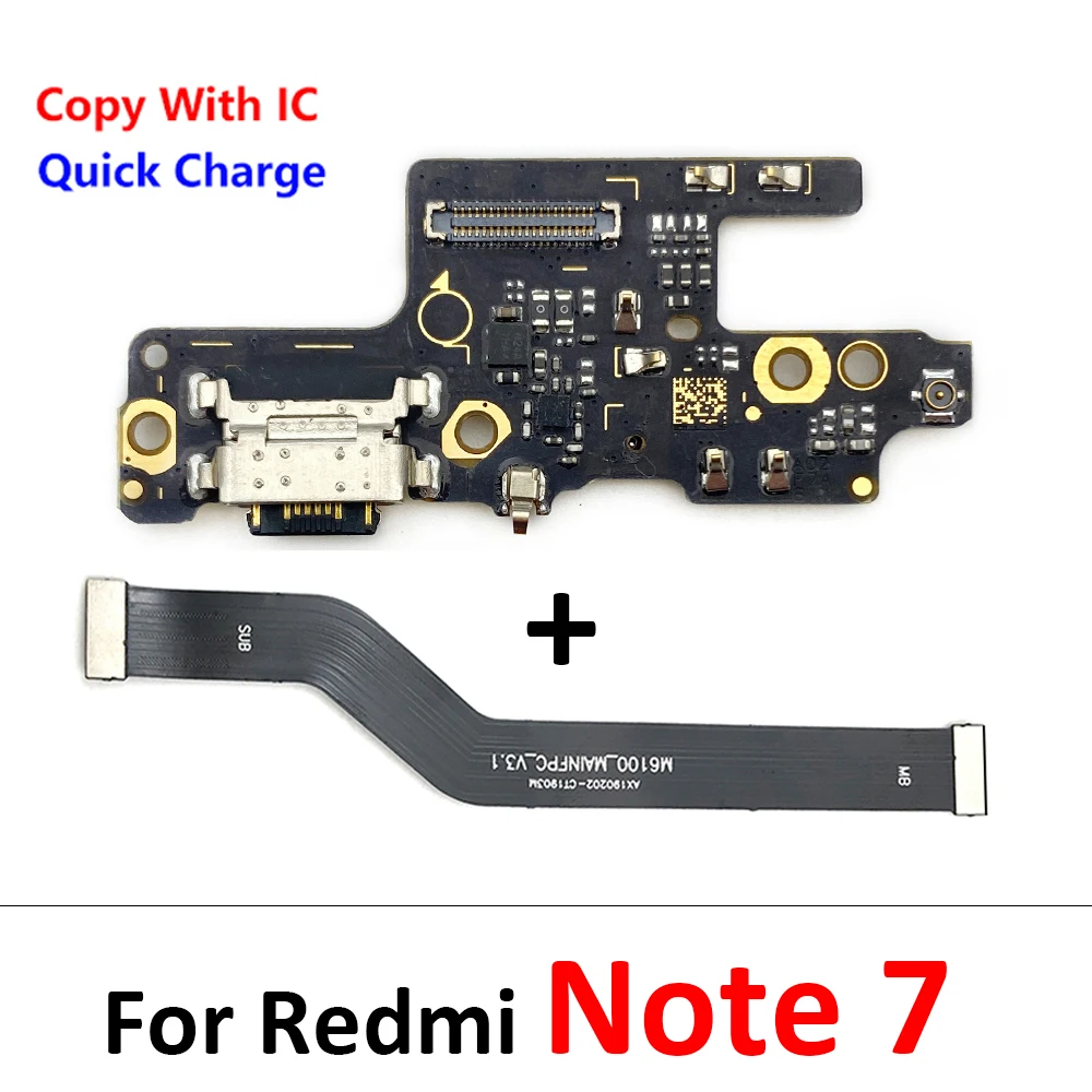 For Xiaomi Redmi Note 7 8 8T 9 9S 10 10S 11 12 Pro Plus 4G 5G Dock Connector USB Charger Charging Port Mainboard Main Flex Cable