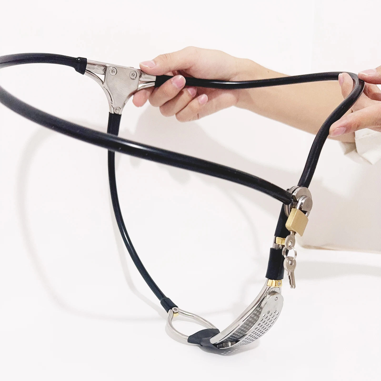 LILUPLAY Invisible Female Stainless Steel Chastity Belt with Hole Plug BDSM Strapon Belt Lockable Underwear Sex chastity lock sex toy