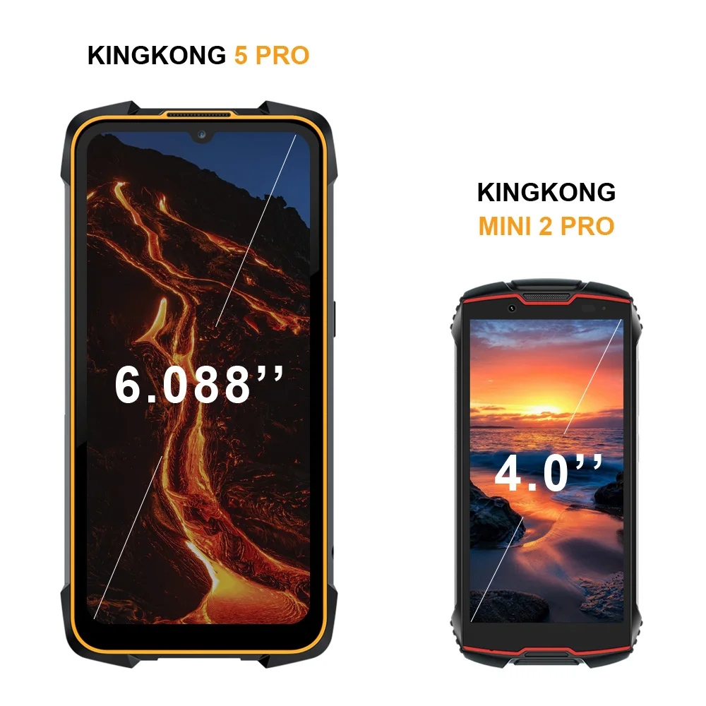 Cubot KingKong MINI 2 Pro, 4-Inch Waterproof Mini Smartphone, 4GB+64GB (128GB Extended), Dual SIM 4G, GPS, Face ID, Rugged Phone