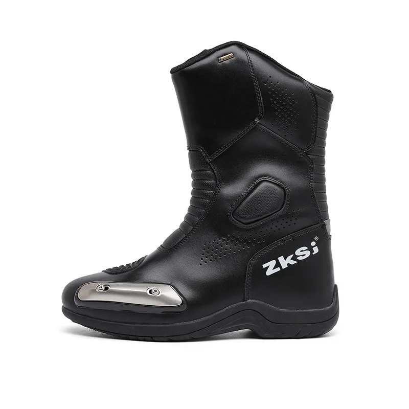 Motorcycle Shoes Full Leather Motocross Boots with Shifter Guard Cafe Boots Enduro Boots for Touring&hiking Moto Protection Gear - Image 4
