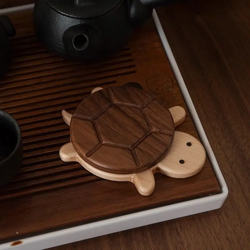Wooden Turtle Coaster Insulation Mat for Home Tabletop