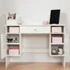 Make-up Dressing Table with 2 Doors and Storage Baskets, Pure White 6