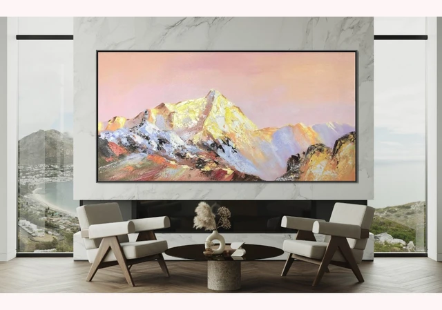 Abstract Canvas Painting Extra Large Painting Wall Decor Above