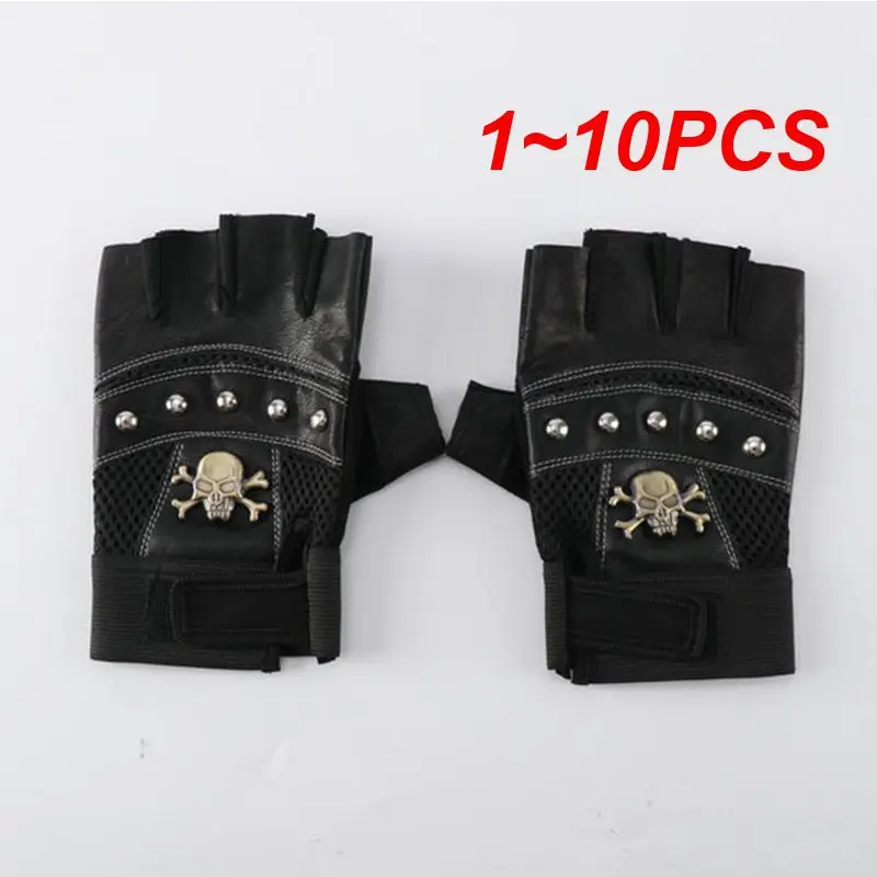 

1~10PCS Fashion Cool Motorcycle Accessories Hip Hop Summer Cycling Half Finger Trendy Summer Gloves Unique Fashion Statement