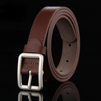 Children's Leather Pin Buckle Belt Fashion Simple Casual Versatile Jeans Boys Girls Students Black Belts Clothing Accessories 1