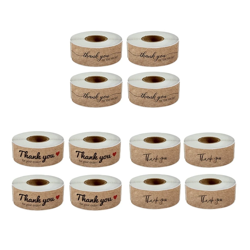 

1440Pcs Thank You Stickers Kit Thank You Stickers Label Roll Thank You Set Kit For Envelope Retail Store 75X25mm