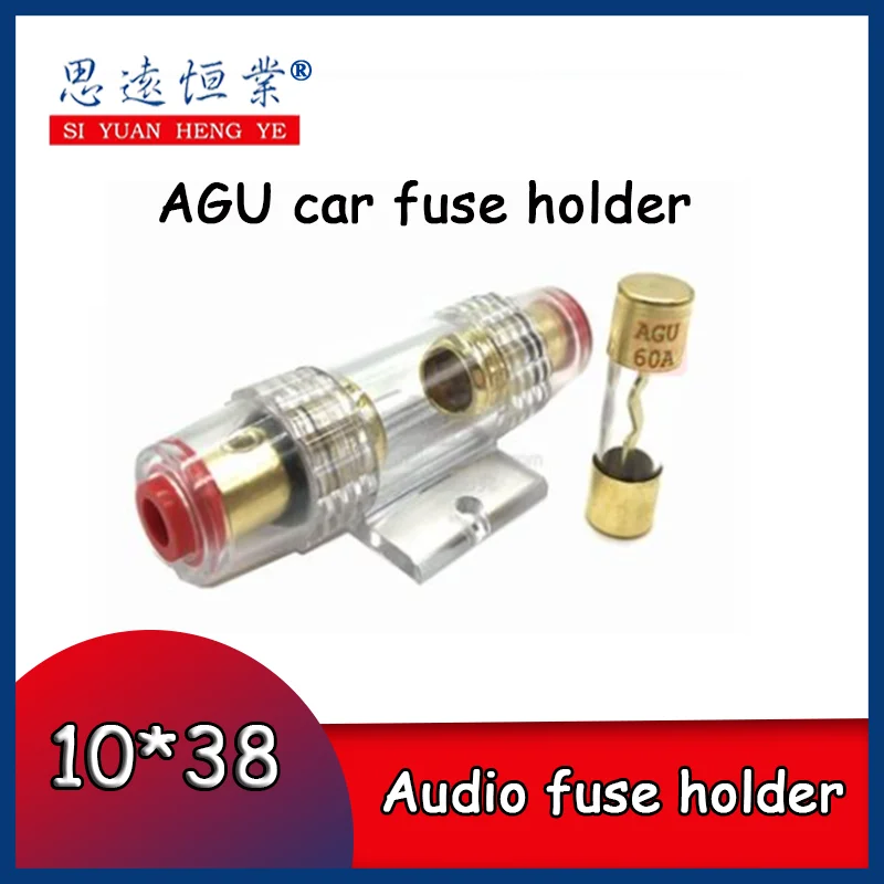 Blocco Portafusibili Per Auto Veicolo Subwoofer Audio In Linea Amplificatore Cavo Calibro Placcato Oro