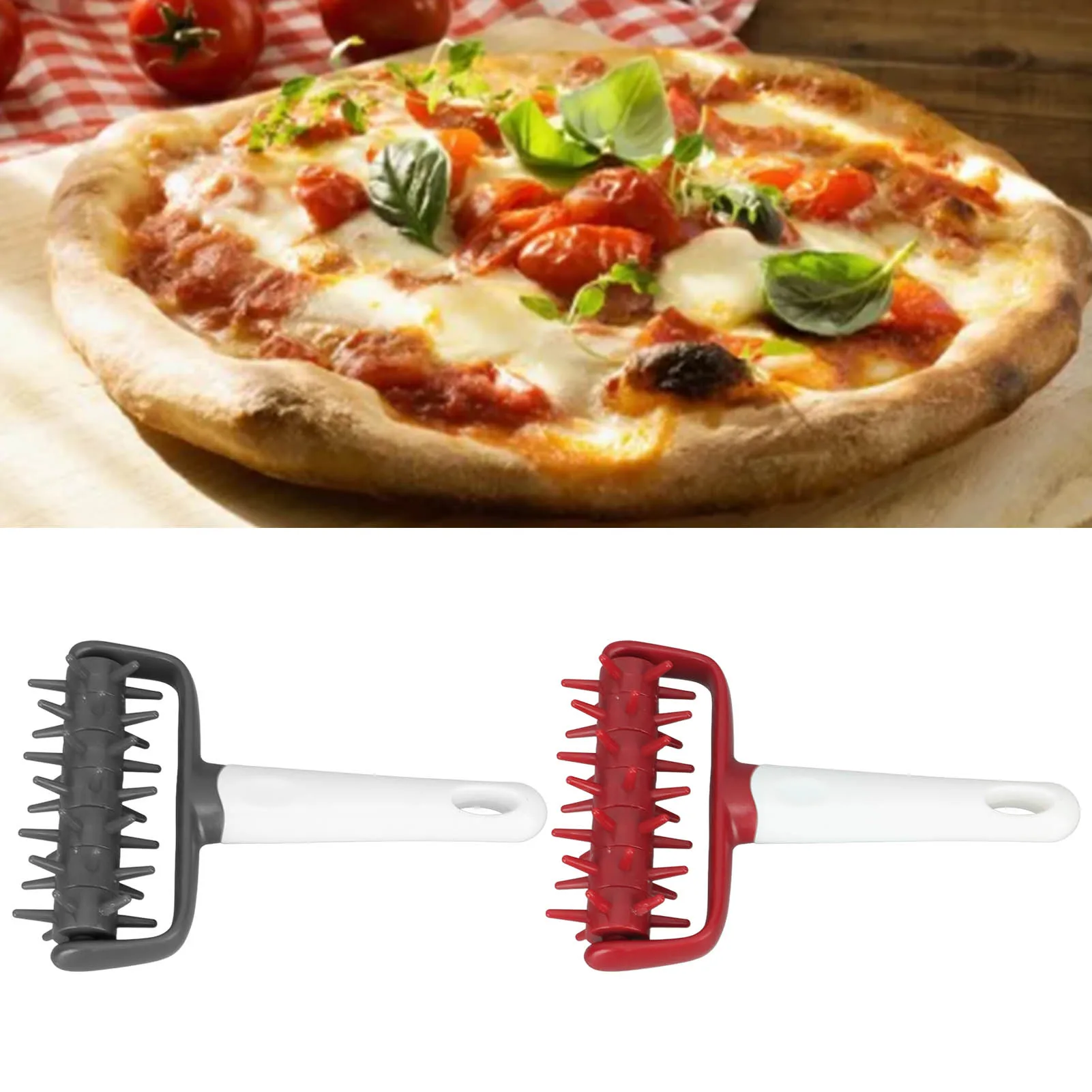 Pizza Dough Docker Roller Prevent Blistering Dense Pizza Docking Tool with Spikes for Home Kitchen pizza bakeware pizza roller pizza roller pin