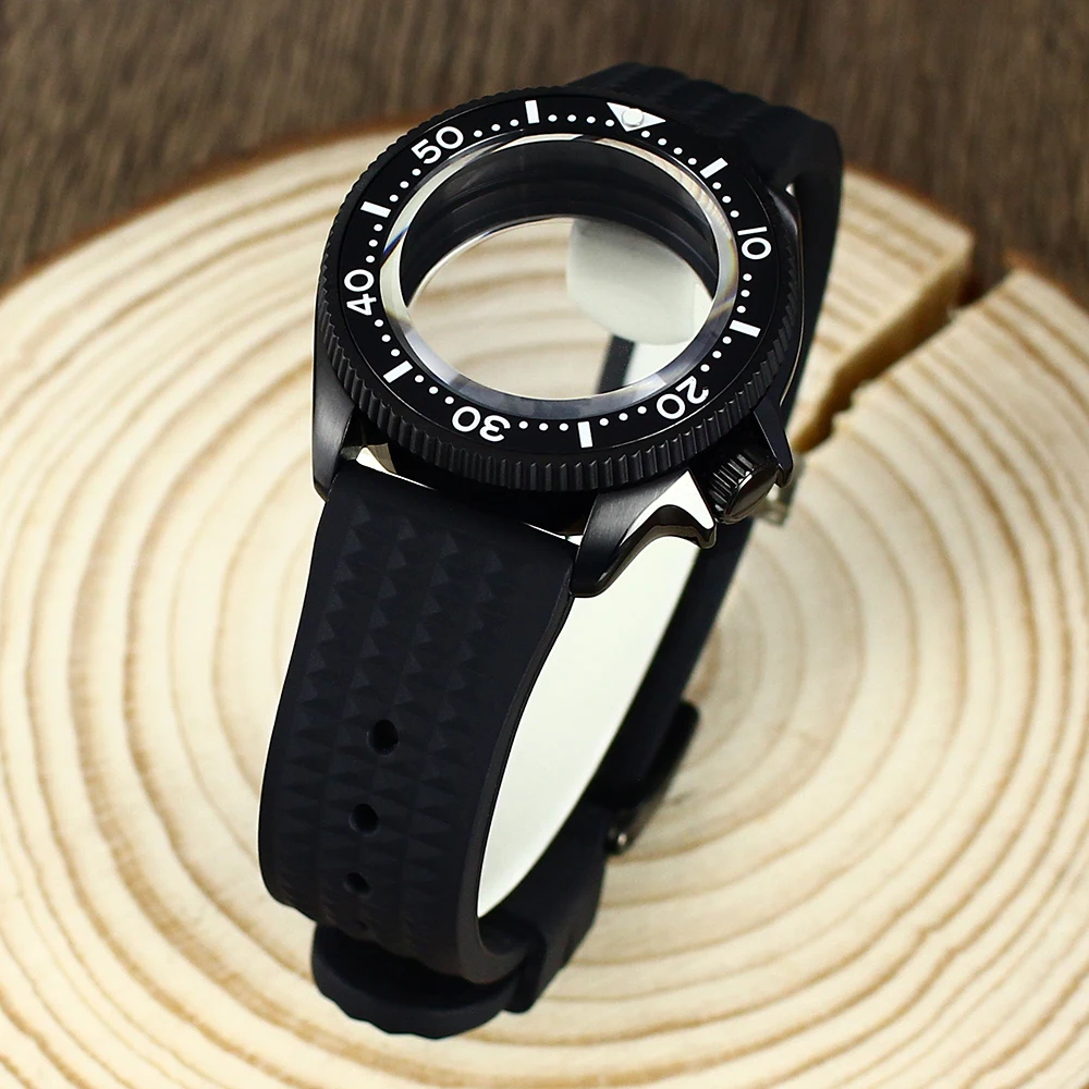 38mm silbrig 3,8 Krone Uhrengehäuse Saphirglas für Seiko NH35 NH36 NH70 4R Uhrwerk Transparente/solide untere Abdeckung SKX007/013 – Detail 4