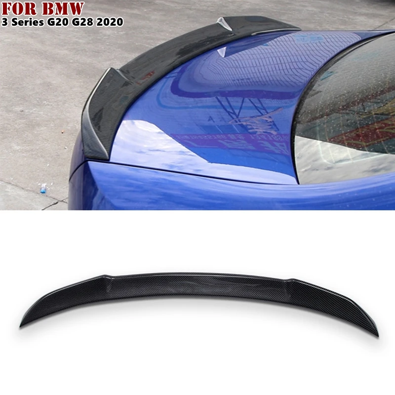 

Black Real Carbon Fiber Car Rear Trunk Deck Spoiler Car Tail Wing For BMW 3 Series G20 G28 2020 Car Accessories