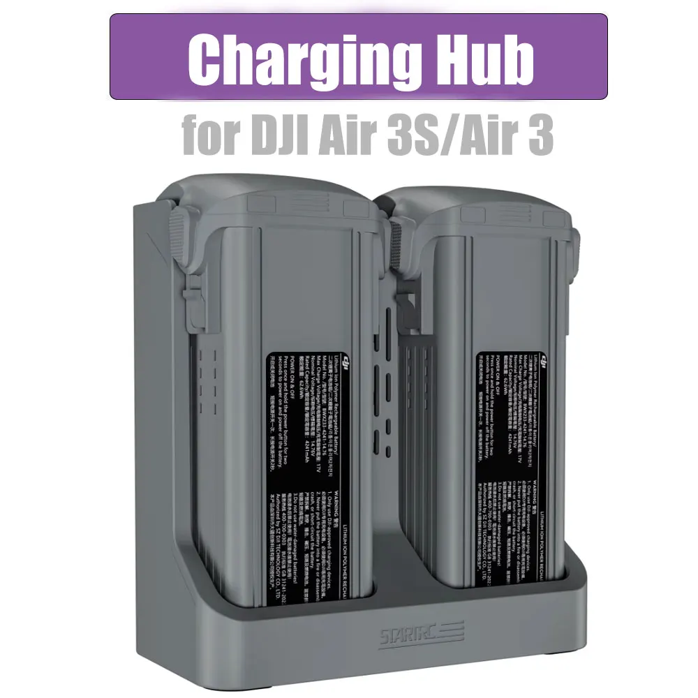 Two-way Charging Hub For DJI Air 3S Drone Battery Charger 2 Batteries for DJI Air 3 Drone Accessories 