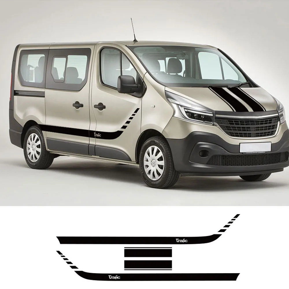 Autotür-Seitenaufkleber, Van-Haubenabdeckung, Motor-Vinylfolie, Grafik-Aufkleber für Renault Trafic 2 3 MK3 MK2 Camper Tuning-Zubehör