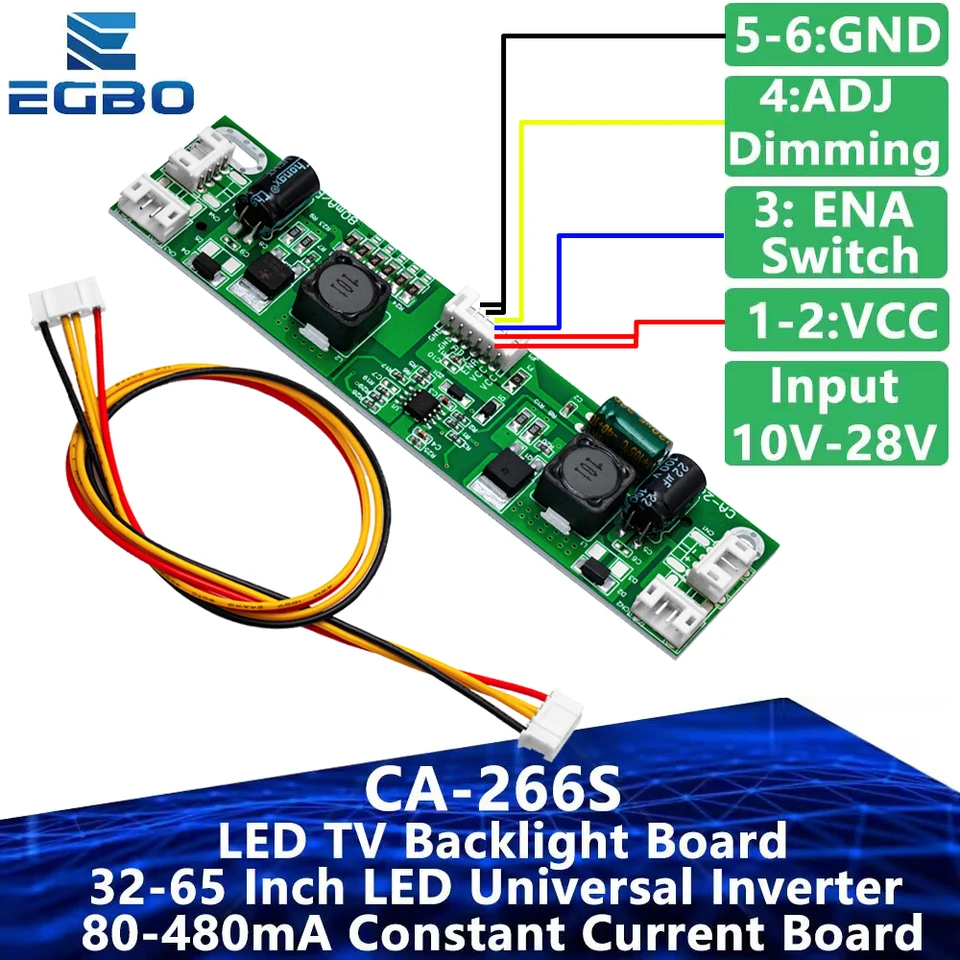 Alimentatore Inverter Universale Per Retroilluminazione TV LED – 32-65 Pollici – Scheda Corrente Costante 80-480 MA