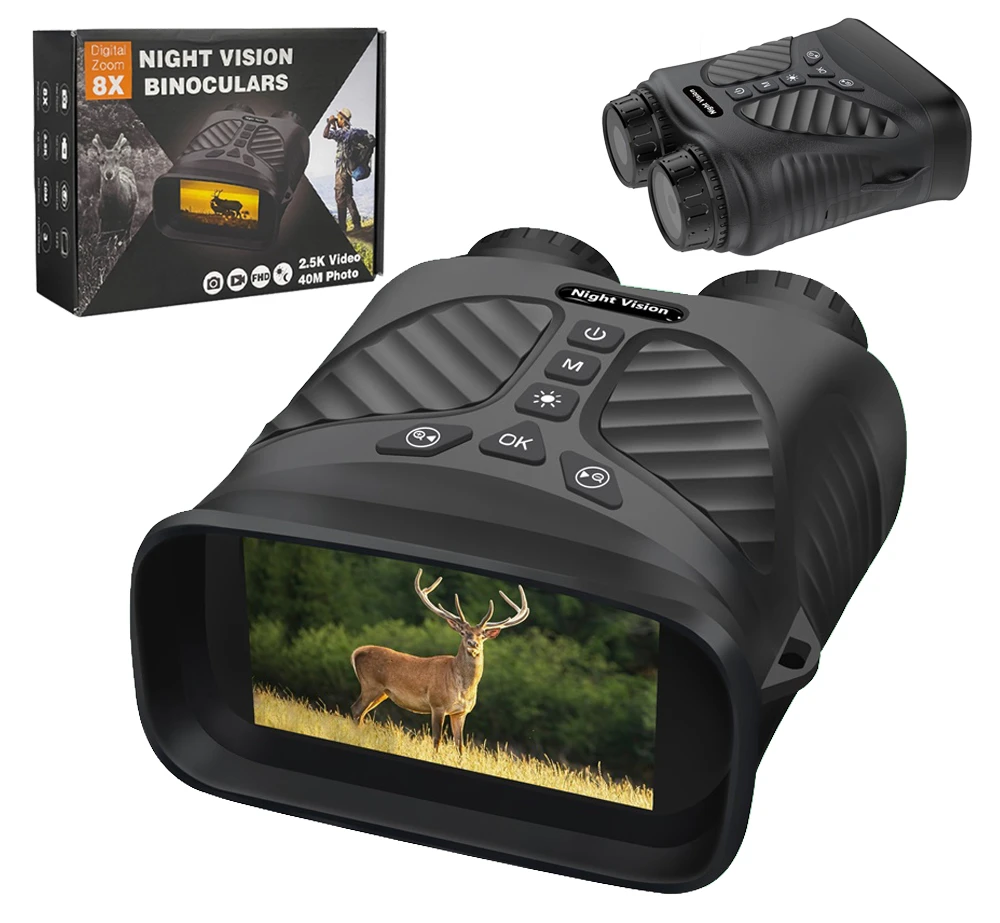 Ponbos Dt39 300m Infrared Binoculars Night Vision 2.5k Uhd 40m Pixels