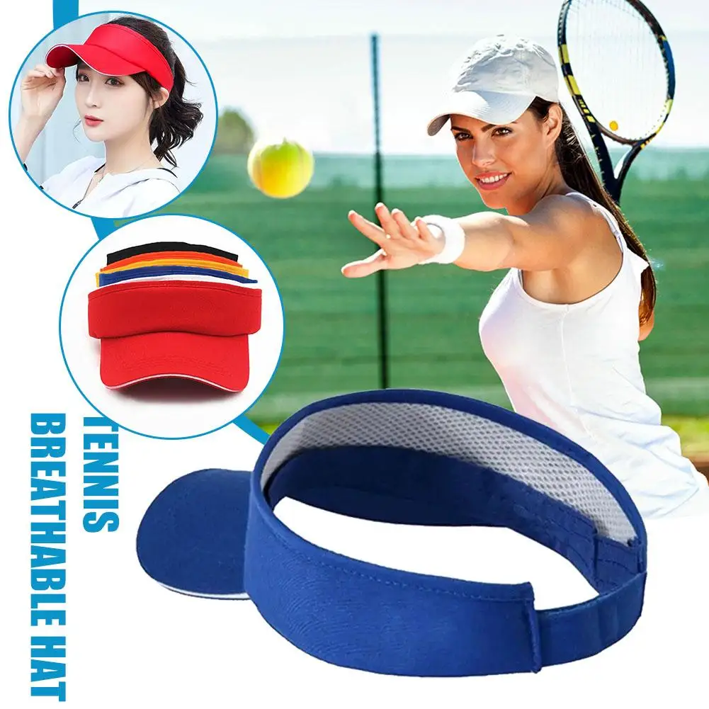 Summer Sun Hats Men Women Cotton Adjustable Visor UV Protection Empty Solid Sport Tennis Golf Running Sunscreen Baseball Cap