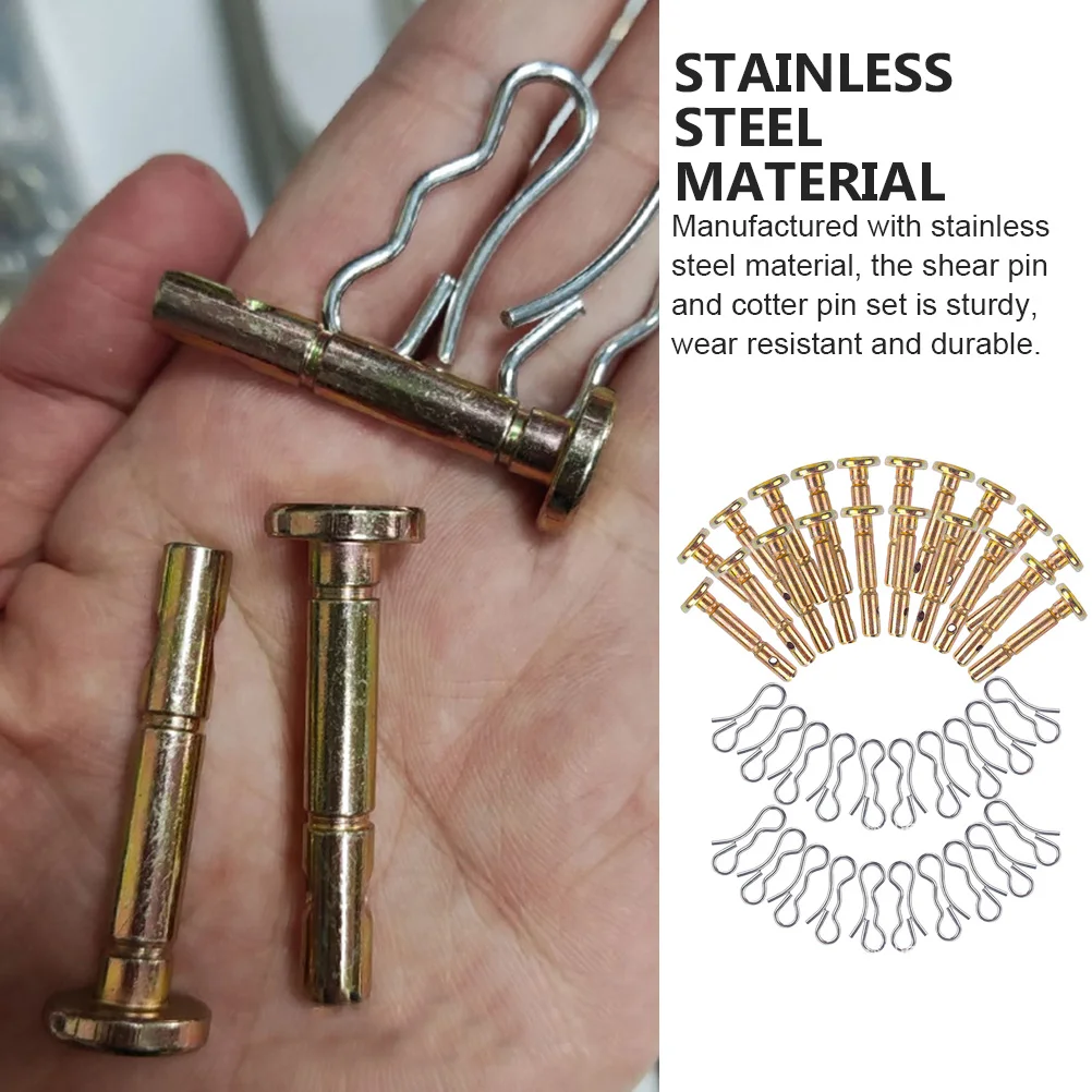 Snowplow Shear Pins Replacement Metal Blower Accessories Thrower Stainless Steel Snowblower Part and Cotter
