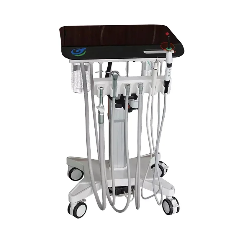 

EURPET Veterinary Equipment Portable Mobile den tal Unit Cart den tal Turbine Unit With Air Compressor Available