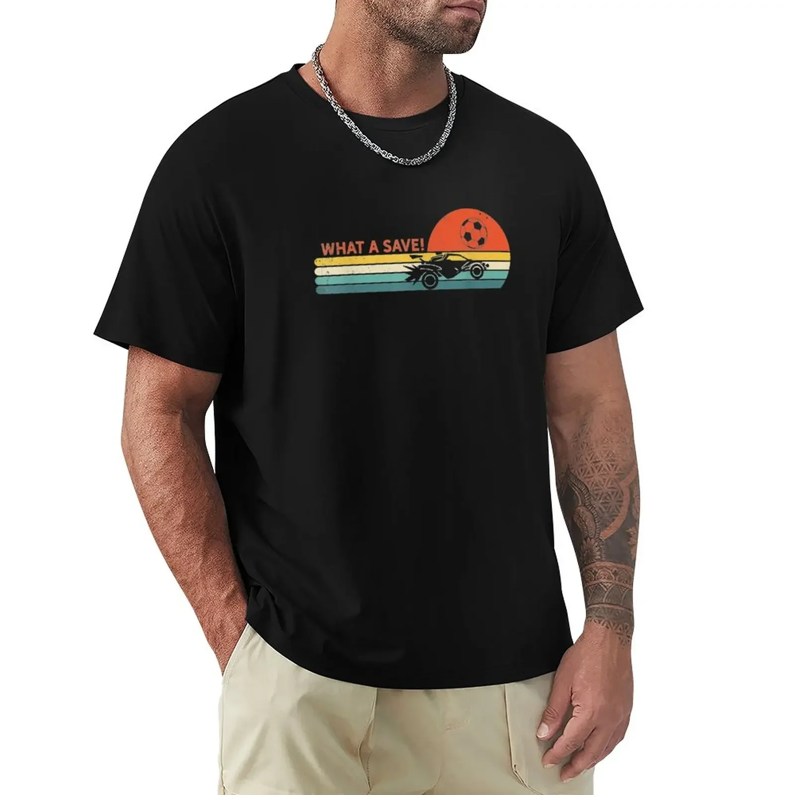 Rocket Soccer Car League Retro Style Gamer T-Shirt Heavyweights Cute Tops Sublime Summer Top Men Workout Shirt
