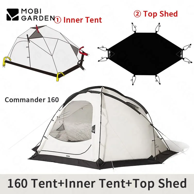 MOBI GARDEN Commander Dome Tent With Snow Skirt Large Space