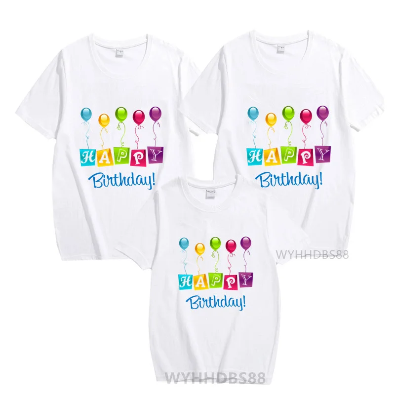 thumbnail image 1 of Ropa a juego para toda la familia Camisetas de fiesta de feliz cumpleaños Camisetas de papá, mamá, hija e hijo Ropa familiar que se vende por separado, 1 of 5