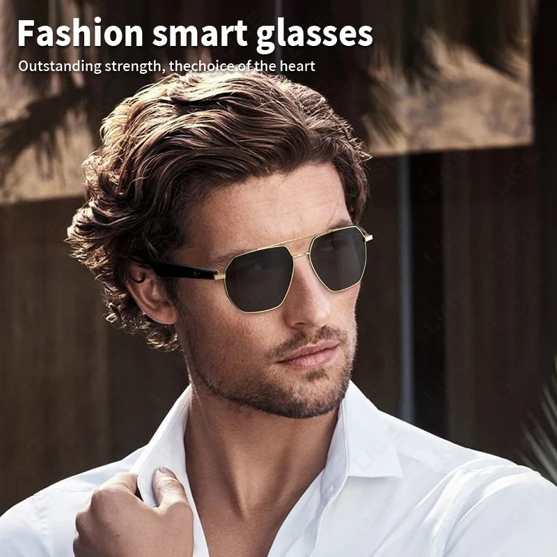 AI Translation Intelligent Glasses Smart Glasses Bluetooth Call Sunglasses Anti-blue Light Filtering Polarized Waterproof Lenses