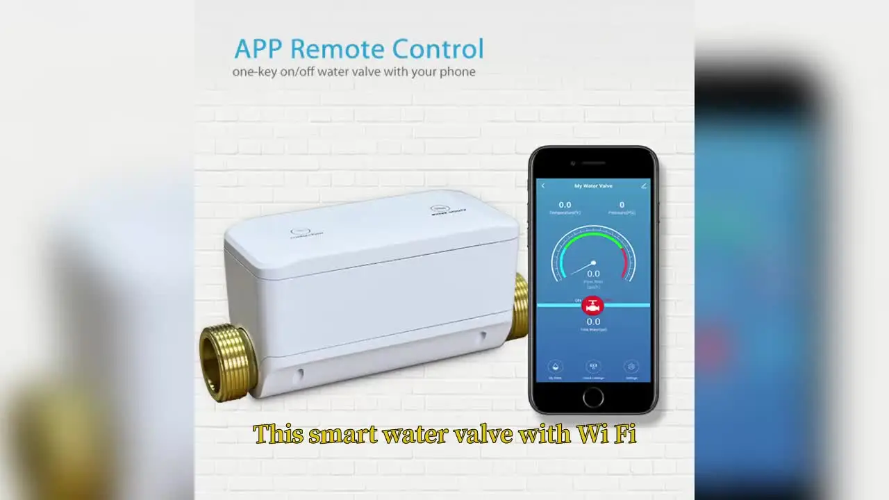 Valvola Acqua Intelligente WiFi Haozee Con Chiusura Automatica – Misuratore Di Flusso E Compatibile Con Rilevatore Perdite